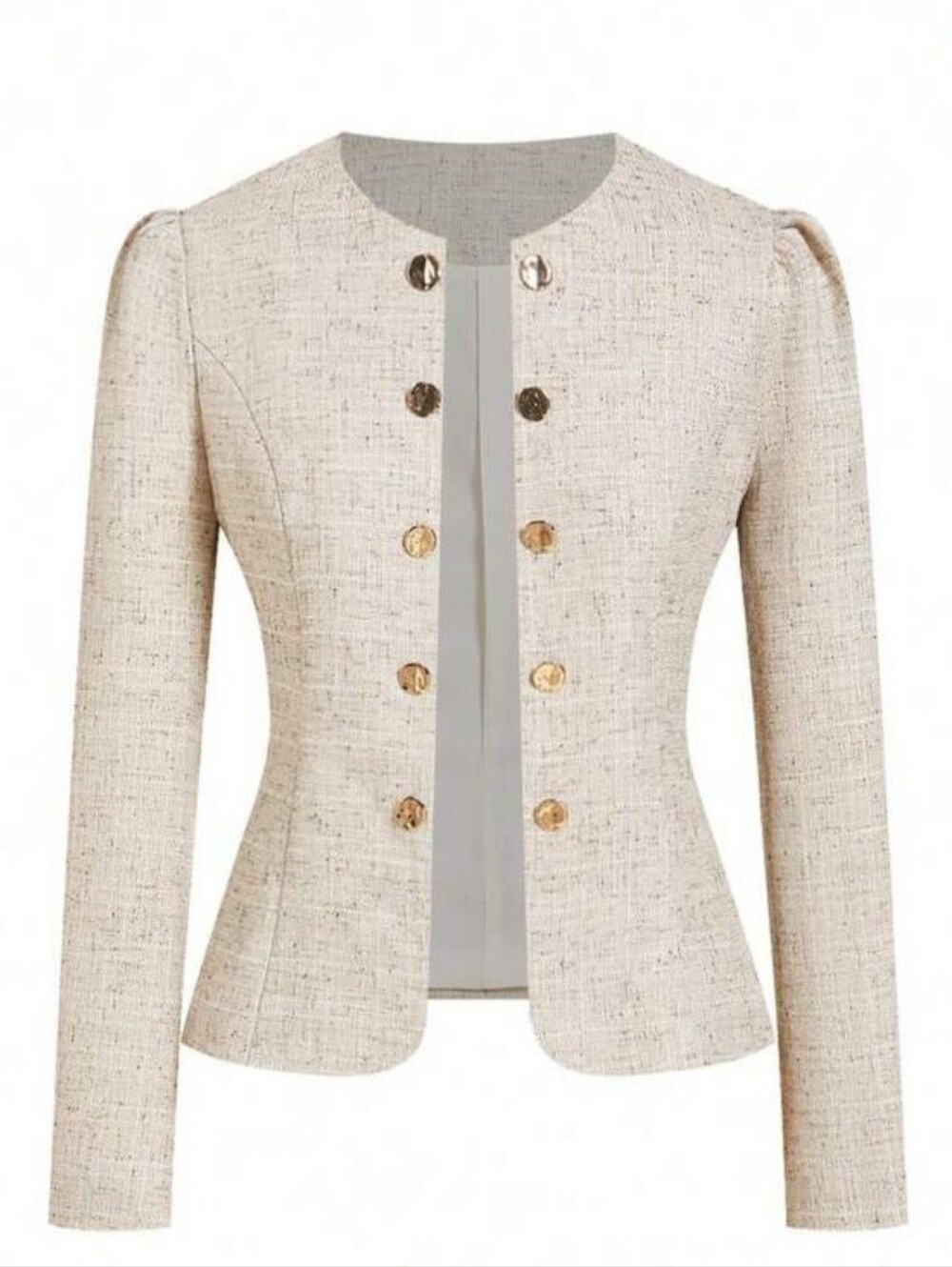 Women's Cream Tweed Jacket